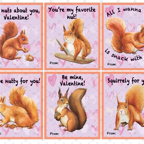 Squirrel Valentine - Etsy