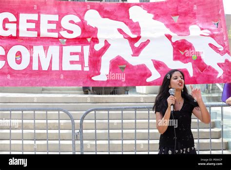 Toronto Canada August 11 2018 Stop The Hate Rally At Nathan