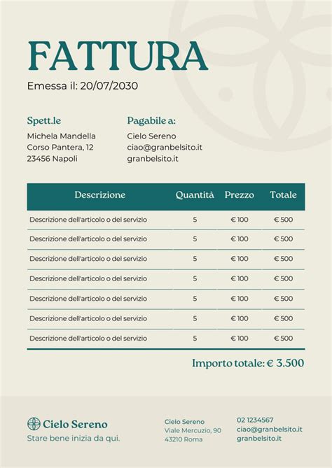 Pagina 2 - Modelli Fatture Gratis Da Compilare E Scaricare | Canva