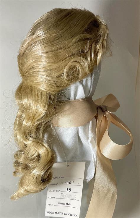 Dollspart Product Long Blonde Doll Wig Human Hair Size Etsy