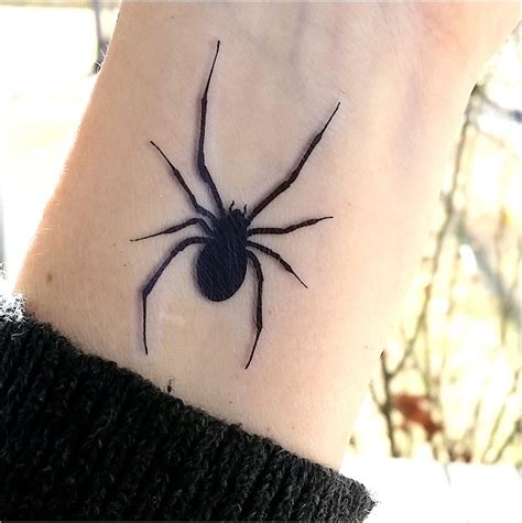 Temporary tattoo spider tattoos fake tattoos black widow | Etsy