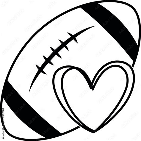 American Football Heart Cutfile, cricut ,silhouette, SVG, EPS, JPEG ...