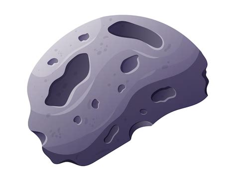 Premium Vector Cartoon Space Meteorite With Craters And Bumps Vector