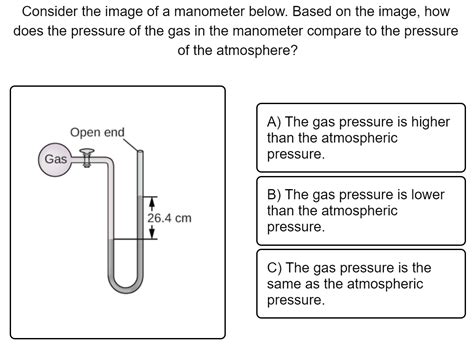 Consider The Image Of A Manometer Below Based On The Image How Does The