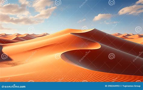 Arid Africa Sand Dunes Ripple Nature Striped Beauty In Horizon