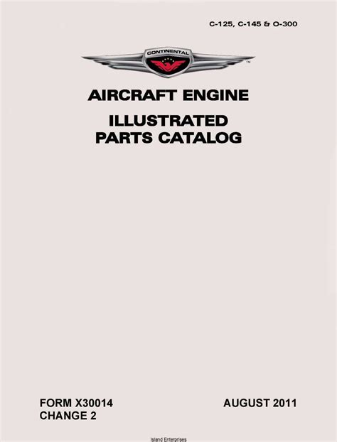 Continental Illustrated Parts Catalog C 125 C 145 0 300 X