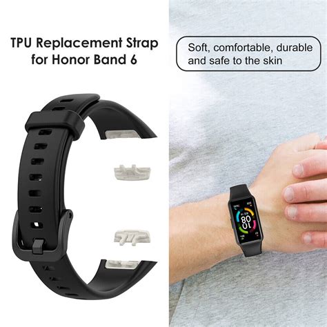 Silicone Watch Strap Replace For Honor Band 6 Unisex Smart Bracelet