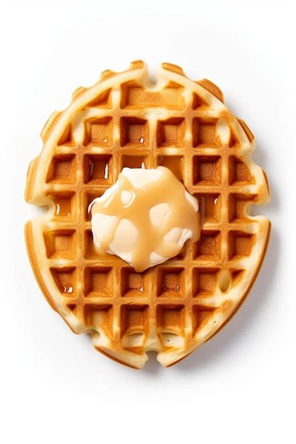 Premium Ai Image A Waffle With Butter And Syrup On Top Of It