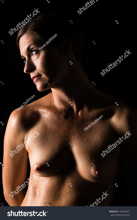 Beautiful Brunette Standing Nude Deep Shadow Stock Photo Shutterstock