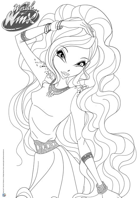 World of Winx раскраска Лейла - Раскраски Винкс - YouLoveIt.ru