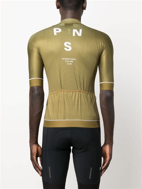 Pas Normal Studios Mechanism Logo Print Cycling Jersey In Green Modesens