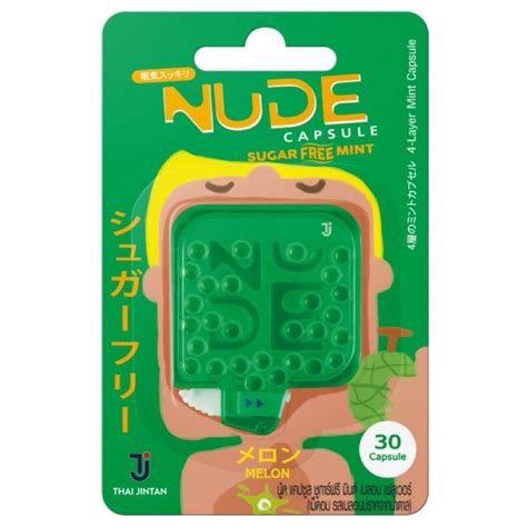 Thai Product NUDE Capsule Nude Capsule Sugar Free Mouth Deodorant Tablets Peppermint Mint