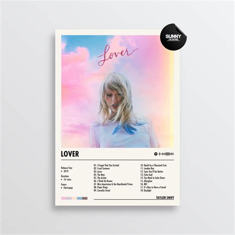 Taylor Swift Lover Album Cover Poster Sunny Designs Posters