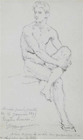 A Nude Seated Looking To The Left Von William Adolphe Bouguereau Auf