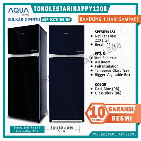 Jual Kulkas Pintu Aqua Kulkas Pintu Aqua Pintu Lemari Es Inverter