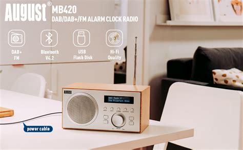 Bluetooth Hoparl Rl Dab Radyo August Mb Dab Fm Dijital Radyo