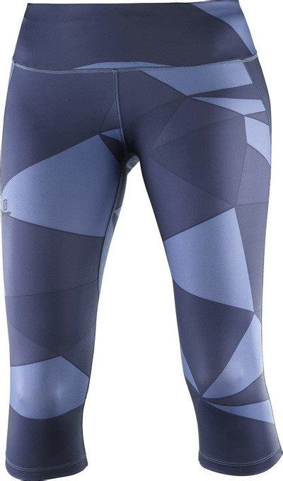 Salomon Agile Mid Tight Laufhose 3 4 Night Sky Crown Blue Graphite