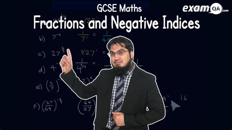 Fractional And Negative Indices Gcse Maths Youtube