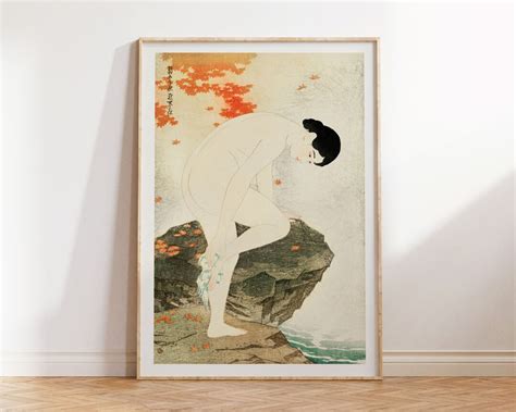 Vintage Japanese Nude Print Yu No Ka 1930 by Itō Shinsui Antique Japan Painting Reproduction