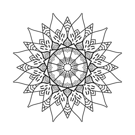 Мандала и орнамент для страницы раскраски | Премиум векторы