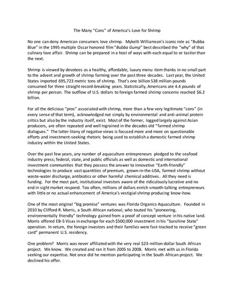 DAVID KEITH WILLS : many cons of shrimp | DOCX