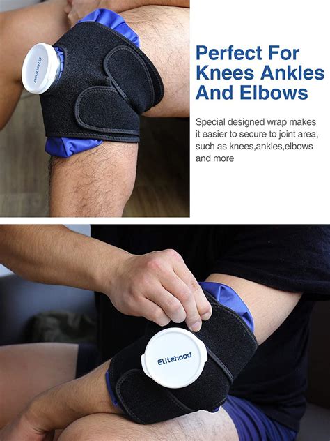 Elitehood Ice Bag Pack Reusable Packs With Wraps For Hot Cold Therapy Pain