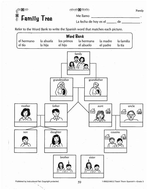 50 Spanish Family Tree Worksheet – Chessmuseum Template Library