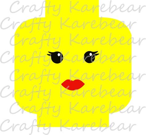 Lady Lego Face Svg Digial File Download Etsy