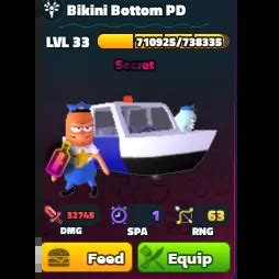Spongebob Tower Defense Secret Trait Bikini Bottom PD SpongeBob Tower Defense Game Item