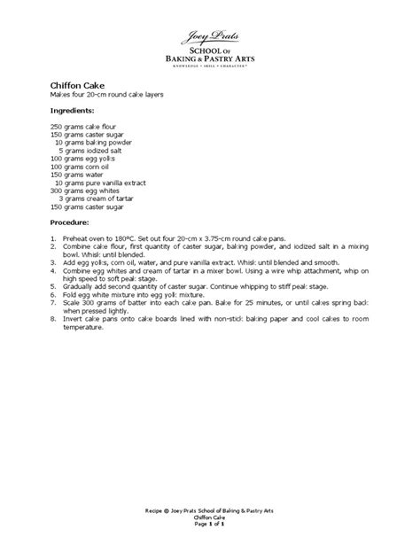 A Light And Airy Chiffon Cake A Four Layer Cake Recipe Using The