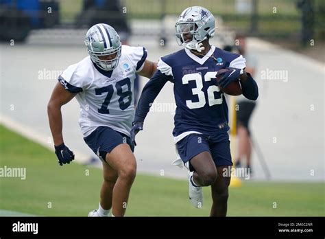 Dallas Cowboys Safety Jayron Kearse 32 Is Chased By Offensive Tackle