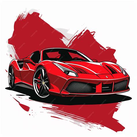 ferrari car vector logo isolated  background premium ai generated image
