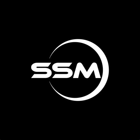 Ssm Letter Logo Design With Black Background In Illustrator Vector