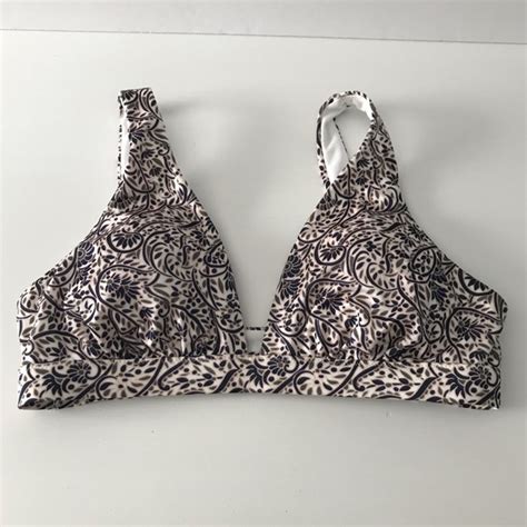 Athleta Swim New Athleta Aqualuxe Batik Bikini Top Paisley Poshmark