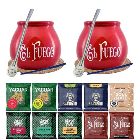 Tienda De Yerba Mate Yerba Mate Set 10 X 50g Sets Calabaza