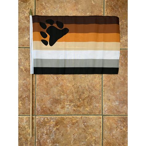Gay Pride Bear Large Hand Flag World Flag Shop