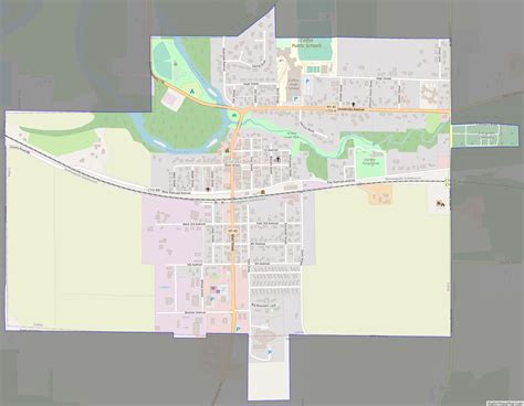 Map Of Colfax Village Wisconsin