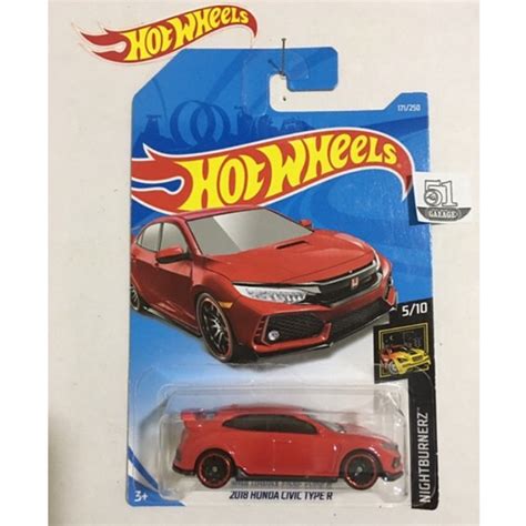 Hot Wheels Honda Civic Type R Red Black White Shopee Malaysia