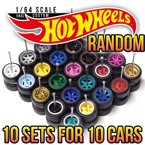 Scale RANDOM Real Rider Wheels Rims Tires Set Lot For Hot Wheel EBay