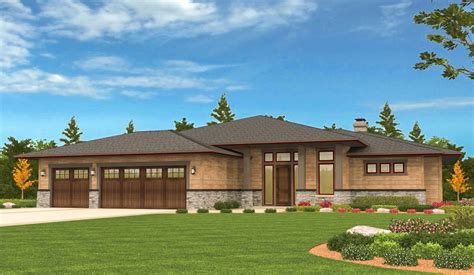 Prairie Ranch Home With Walkout Basement 85126ms Architectural Designs House Plans