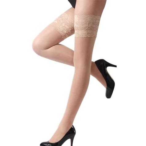 Bas Lingerie Sexy en dentelle pour femmes haut à jarretelles bas de cuisse collants