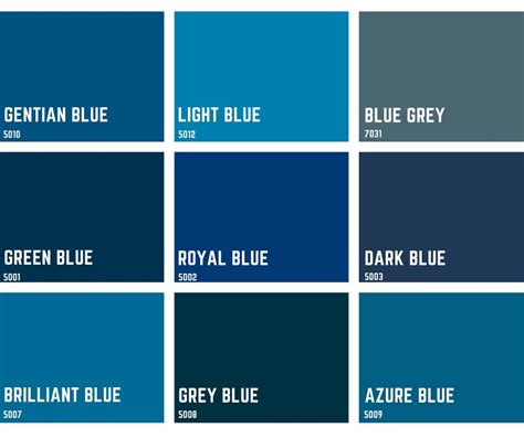 Ral Colour Standard Blue Color Chart Pantone Png 50 Off