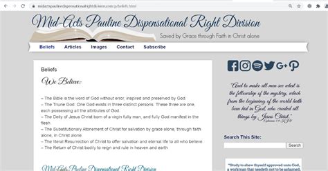 Mid Acts Dispensational 2021