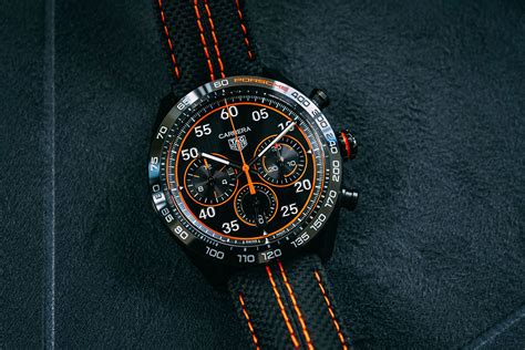 Гоночные наручные часы: TAG Heuer Carrera Chronograph X Porsche Orange ...