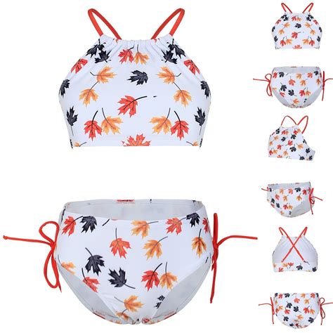 Jacenvly Swimwear For Girl Clearance Skin Friendly Girls Summer Fashion Cute Print Bikini Sling