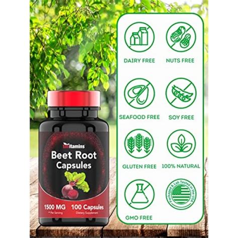 Beet Root Capsules 1500 Mg 100 Capsules Beet Root Powder