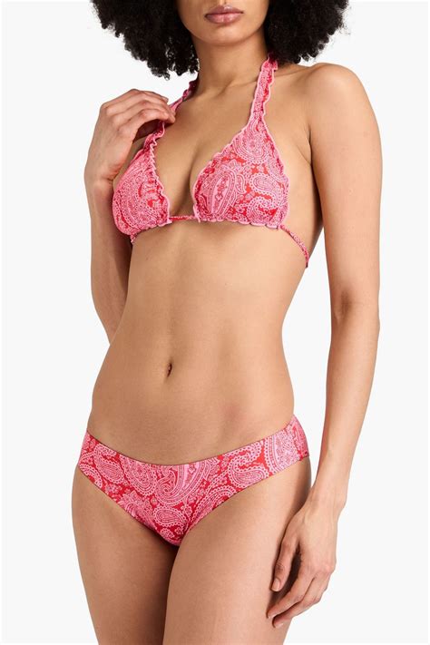 Heidi Klein Tangier Paisley Print Triangle Bikini Top The Outnet