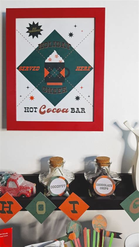 Freebie Hot Cocoa Bar Printable Stationery La Lilú Hot cocoa bar Cocoa bar Merry