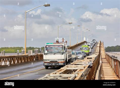 Demerara Harbour Bridge Pontoon Bridge In Georgetown Guyana South