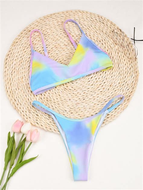 Mikro Bikinis Kravat Boya Bikini Seti Push Up Mayo Kad N Mini Mayo